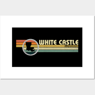 White Castle Louisiana vintage 1980s style Posters and Art